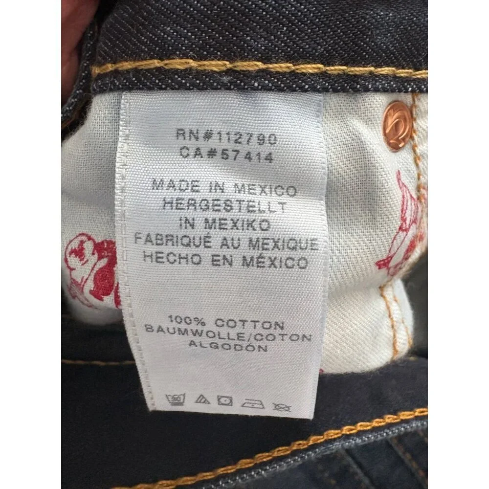 True Religion Men’s Dark Wash Skinny Jeans with Flap Pockets Size 44 x 33